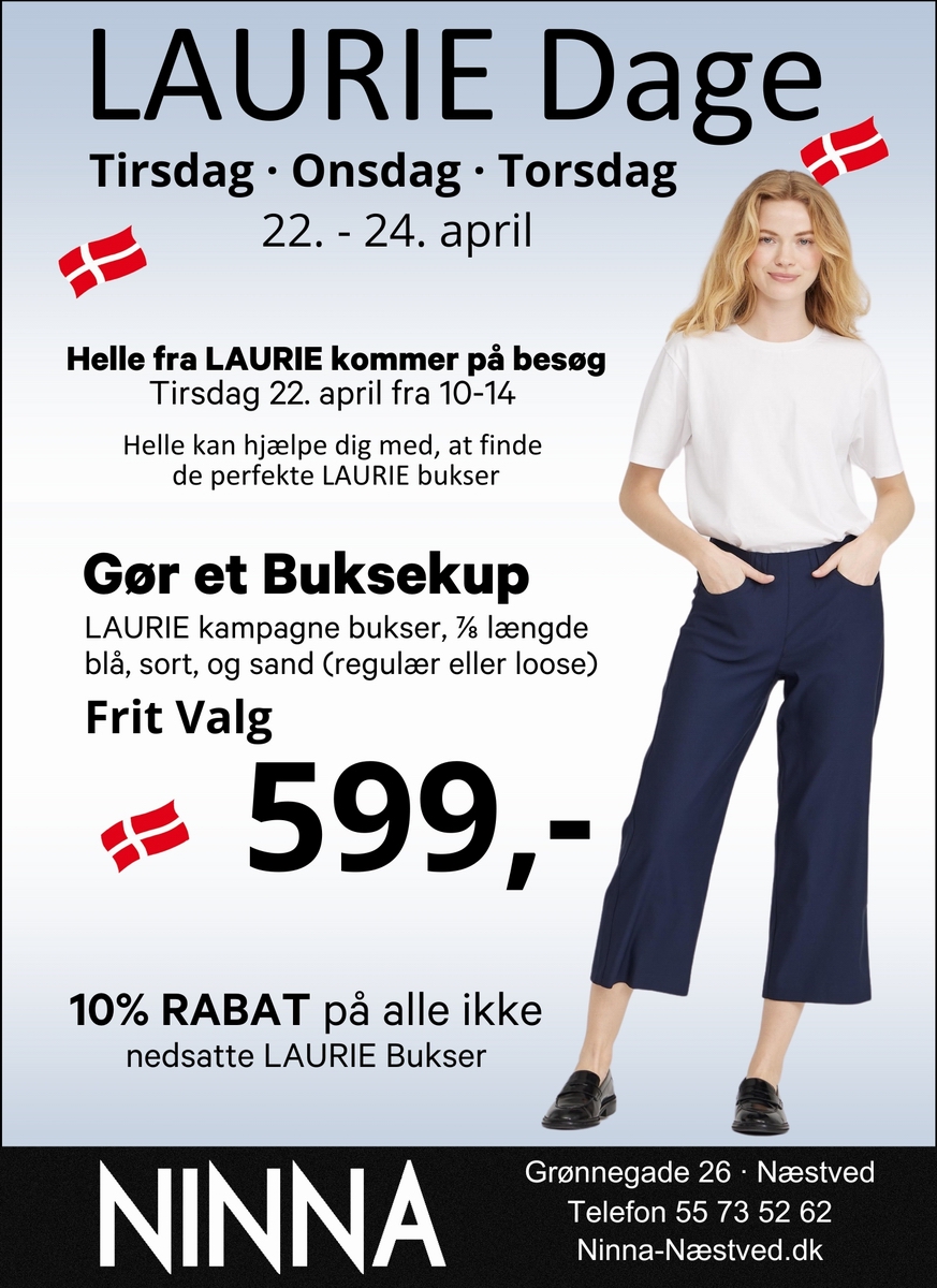 m til LAURIE Dage hos NINNA i Næstved